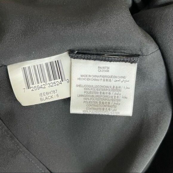 BCBGMaxaria black cocktail dress sz 6 sleeveless with pockets BoxS cocktail - Picture 4 of 6